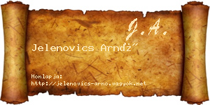 Jelenovics Arnó névjegykártya